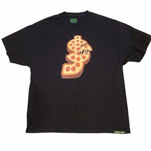 SHAKE JUNT Pepperoni Pizza Logo T-Shirt Black Skateboarding Size XXL